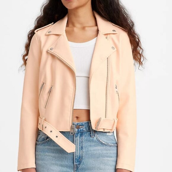 Levi's Jackets & Blazers - Levi's Belted Faux Leather Moto Jacket Sz L​​